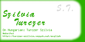szilvia turczer business card